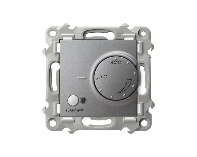 Regulator temperatury z czujnikiem podpodłogowym Szary mat Ospel Szafir