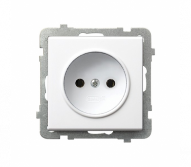 Gniazdo pojedyncze Biały mat Ospel Sonata