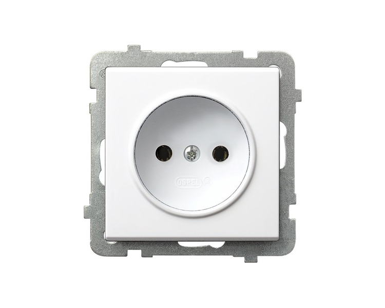 Gniazdo pojedyncze Biały mat Ospel Sonata