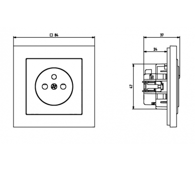 Gniazdo pojedyncze z uziemieniem z przesłonami torów prądowych, z ładowarką USB A+C Szampański złoty Ospel Sonata