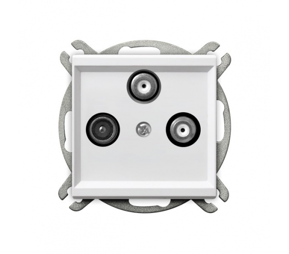 Gniazdo RTV-SAT z dwoma wyjściami SAT Biały mat Ospel Sonata