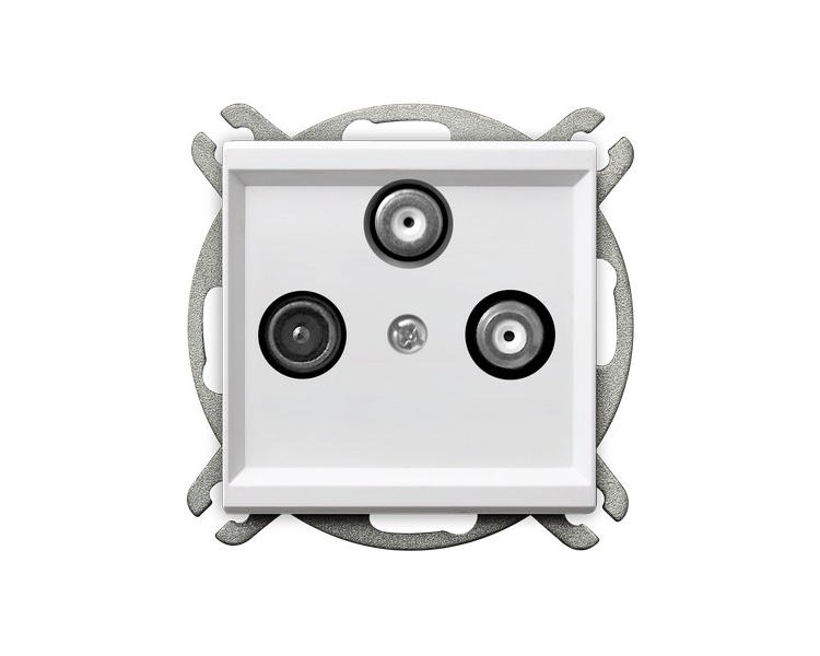 Gniazdo RTV-SAT z dwoma wyjściami SAT Biały mat Ospel Sonata