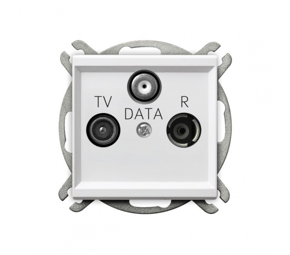 Gniazdo RTV-DATA Biały mat Ospel Sonata