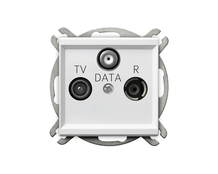 Gniazdo RTV-DATA Biały mat Ospel Sonata