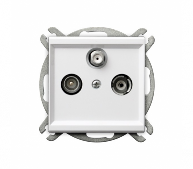 Gniazdo RTV-SAT końcowe Biały mat Ospel Sonata