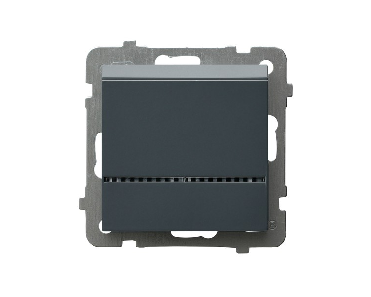 Łącznik hotelowy z podświetleniem pomarańczowym Szary grafit Ospel Sonata