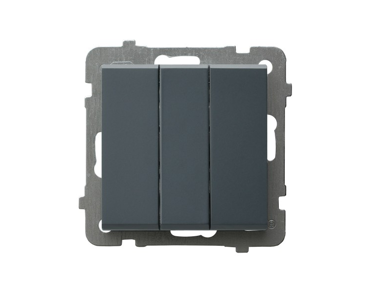 Łącznik potrójny zwierny Szary grafit Ospel Sonata