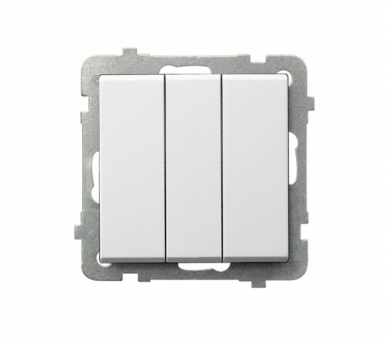 Łącznik potrójny zwierny Biały mat Ospel Sonata