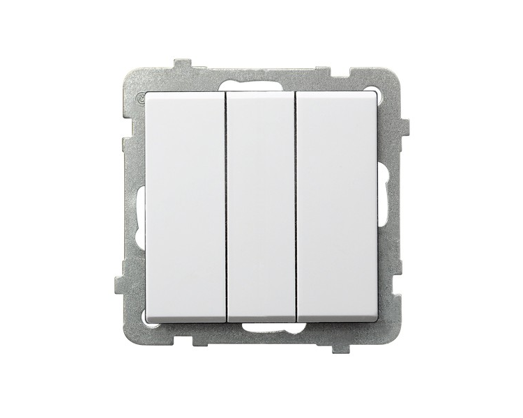 Łącznik potrójny zwierny Biały mat Ospel Sonata