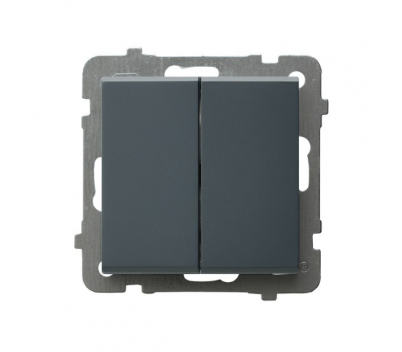 Łącznik dwugrupowy świecznikowy Szary grafit Ospel Sonata