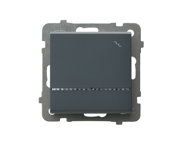 Łącznik schodowy z podświetleniem niebieskim Szary grafit Ospel Sonata