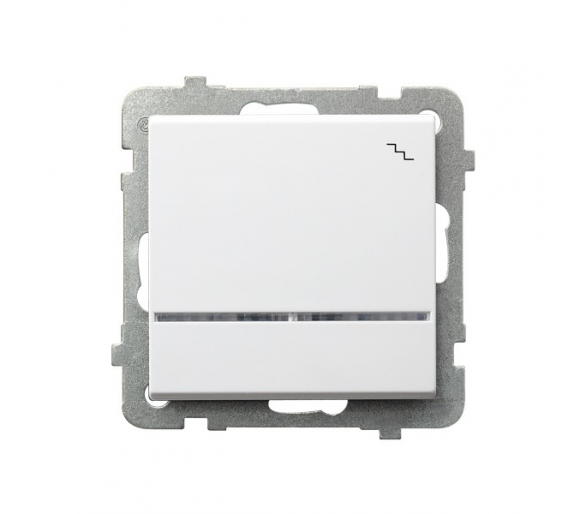 Łącznik schodowy z podświetleniem niebieskim Biały mat Ospel Sonata