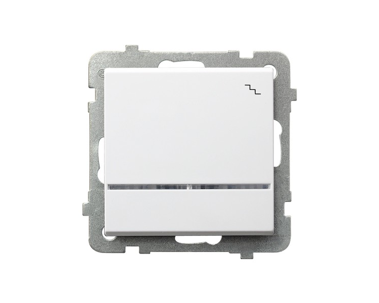 Łącznik schodowy z podświetleniem niebieskim Biały mat Ospel Sonata