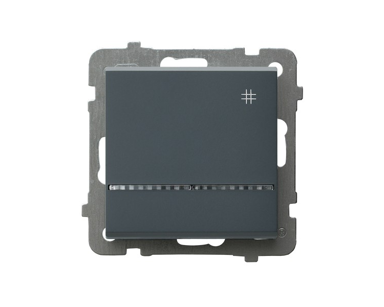 Łącznik krzyżowy z podświetleniem niebieskim Szary grafit Ospel Sonata