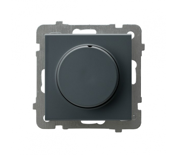 Ściemniacz przyciskowo-obrotowy przystosowany do obciążenia żarowego i halogenowego Szary grafit Ospel Sonata