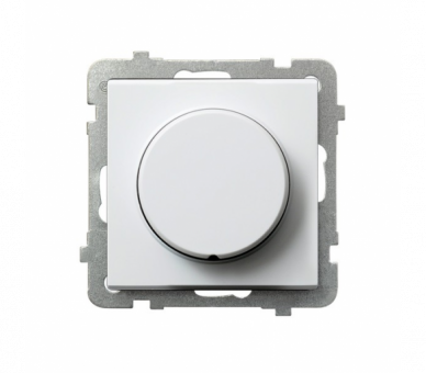 Ściemniacz przyciskowo-obrotowy przystosowany do obciążenia żarowego i halogenowego Biały mat Ospel Sonata