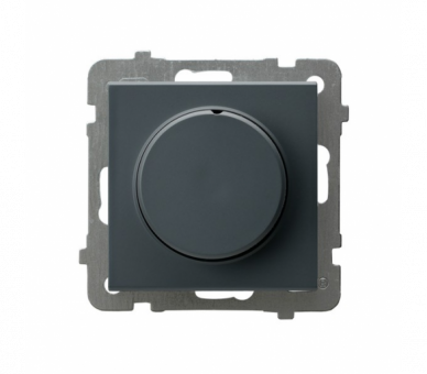 Ściemniacz uniwersalny do obciążenia żarowego, halogenowego oraz LED Szary grafit Ospel Sonata