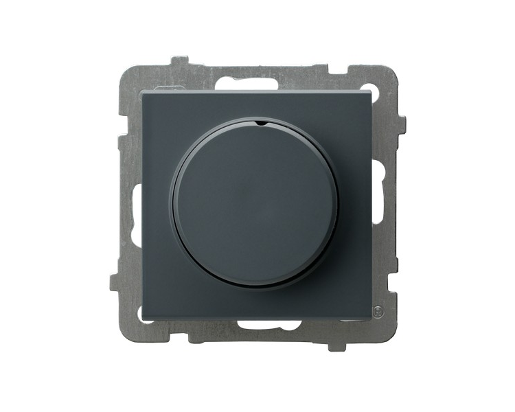 Ściemniacz uniwersalny do obciążenia żarowego, halogenowego oraz LED Szary grafit Ospel Sonata