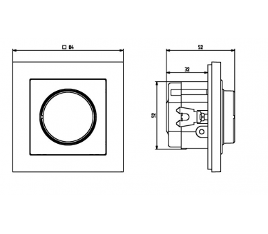 Ściemniacz uniwersalny do obciążenia żarowego, halogenowego oraz LED Biały mat Ospel Sonata