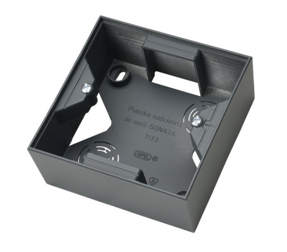 Puszka instalacyjna do serii SONATA pojedyncza Szary grafit Ospel Sonata