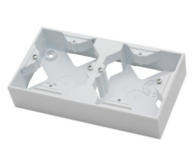 Puszka instalacyjna do serii SONATA podwójna Biały mat Ospel Sonata