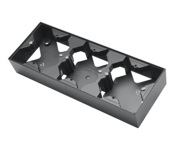 Puszka instalacyjna do serii SONATA potrójna Szary grafit Ospel Sonata