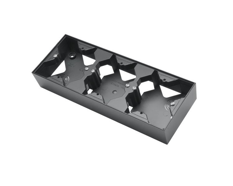 Puszka instalacyjna do serii SONATA potrójna Szary grafit Ospel Sonata