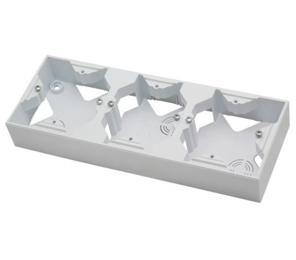 Puszka instalacyjna do serii SONATA potrójna Biały mat Ospel Sonata