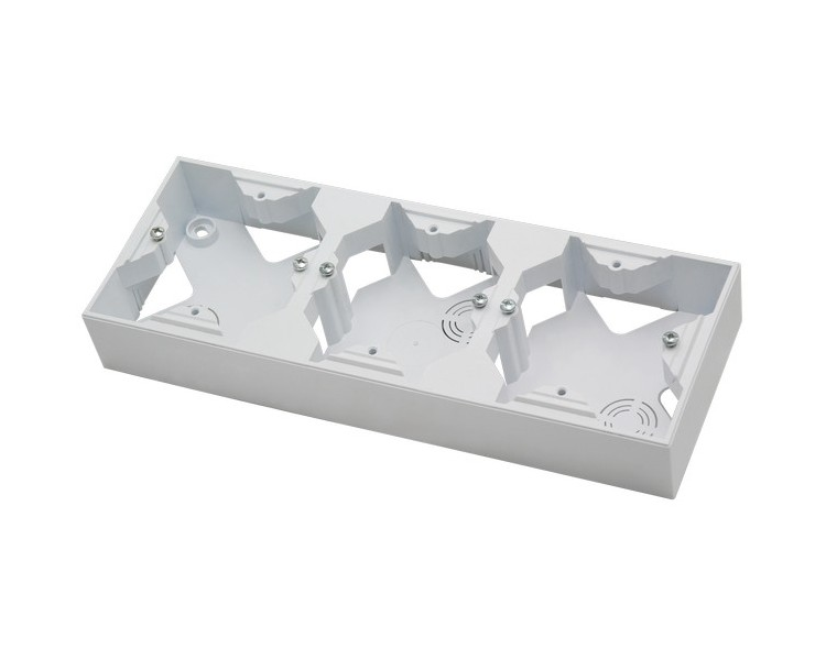 Puszka instalacyjna do serii SONATA potrójna Biały mat Ospel Sonata