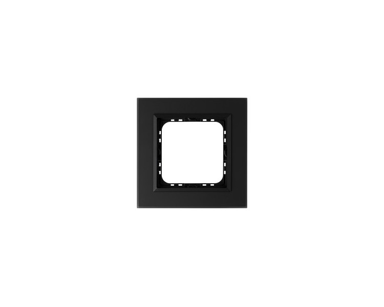 Ramka pojedyncza Czarne szkło szronione Ospel Sonata