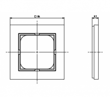 Ramka pojedyncza Niebieskie szkło szronione Ospel Sonata