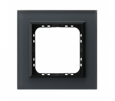 Ramka pojedyncza Grafitowe szkło szronione Ospel Sonata