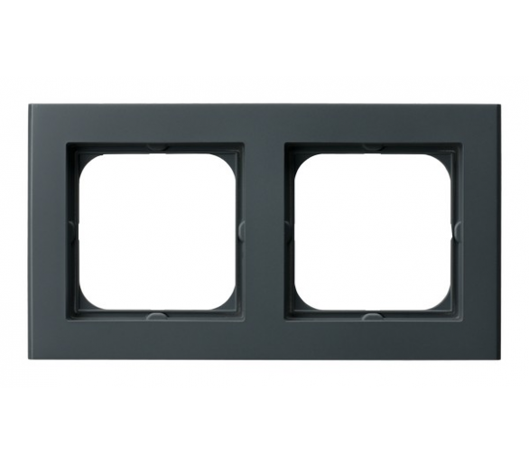 Ramka podwójna Szary grafit Ospel Sonata