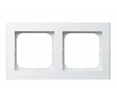 Ramka podwójna Biały mat Ospel Sonata