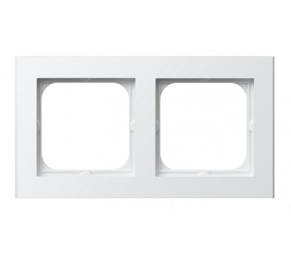 Ramka podwójna Biały mat Ospel Sonata