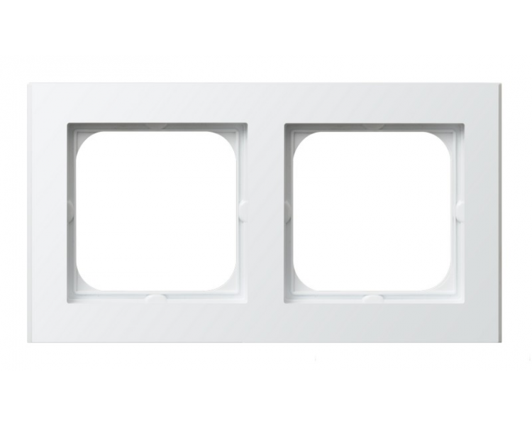 Ramka podwójna Biały mat Ospel Sonata