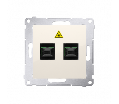Gniazdo światłowodowe / optyczne podwójne kremowy DGS2.01/41
