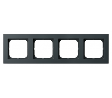 Ramka poczwórna Szary grafit Ospel Sonata