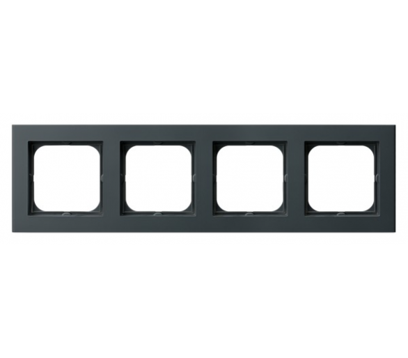 Ramka poczwórna Szary grafit Ospel Sonata