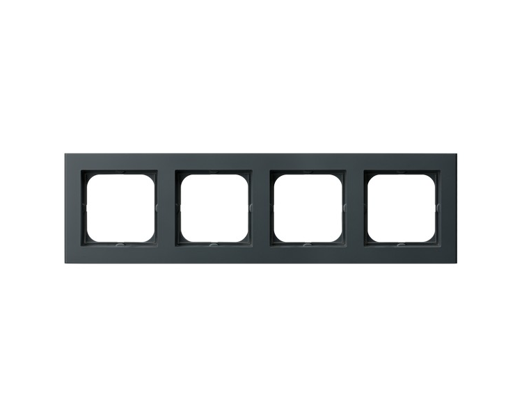 Ramka poczwórna Szary grafit Ospel Sonata