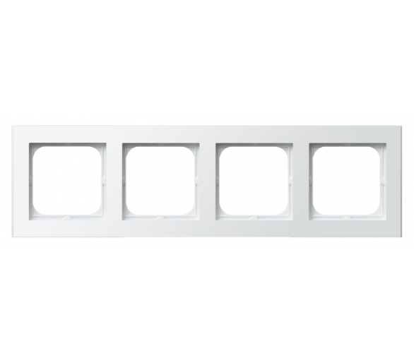 Ramka poczwórna Biały mat Ospel Sonata