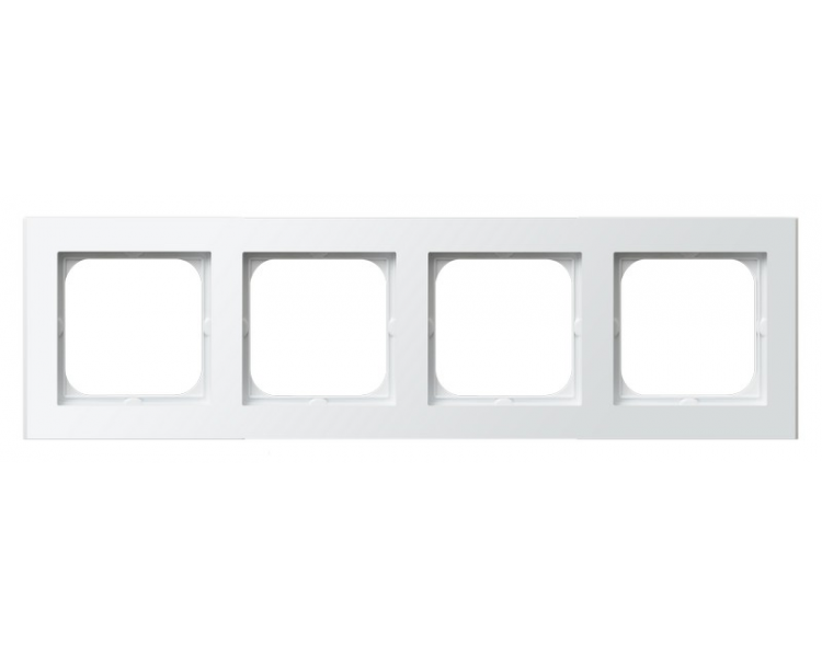 Ramka poczwórna Biały mat Ospel Sonata