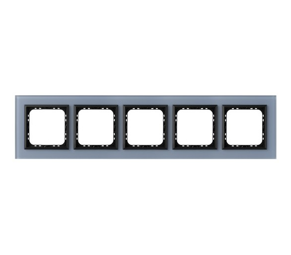 Ramka pięciokrotna Niebieskie szkło szronione Ospel Sonata