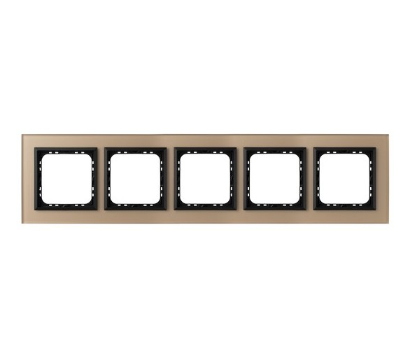 Ramka pięciokrotna Szampańskie szkło szronione Ospel Sonata