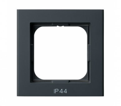 Ramka pojedyncza do łączników IP-44 Szary grafit Ospel Sonata