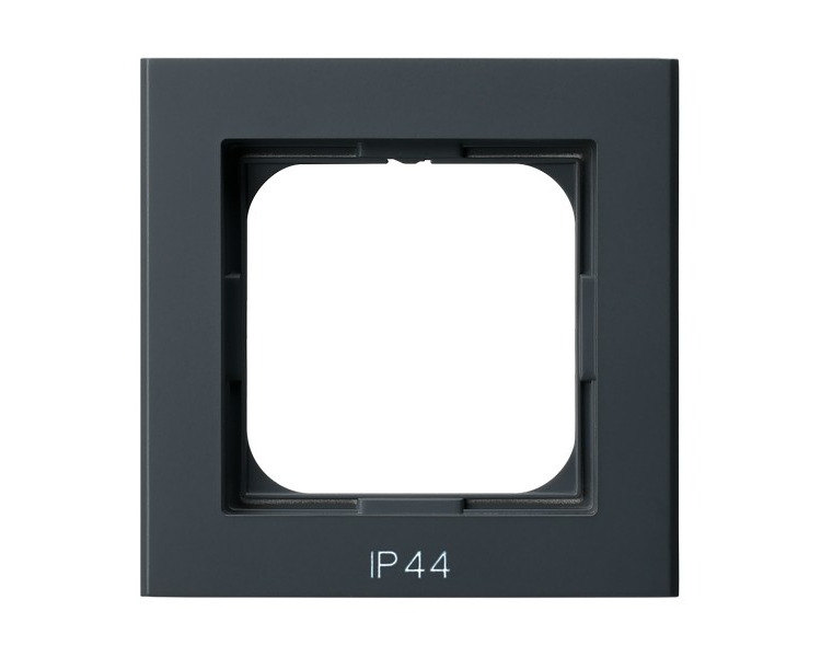 Ramka pojedyncza do łączników IP-44 Szary grafit Ospel Sonata