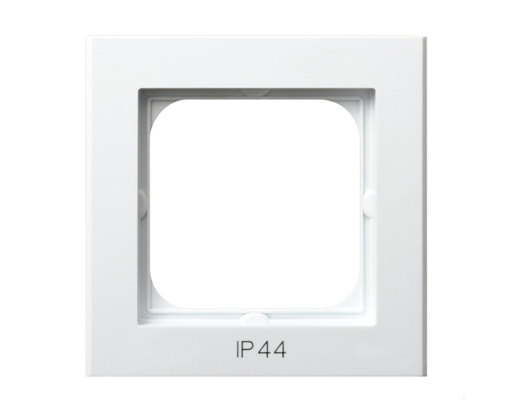 Ramka pojedyncza do łączników IP-44 Biały mat Ospel Sonata