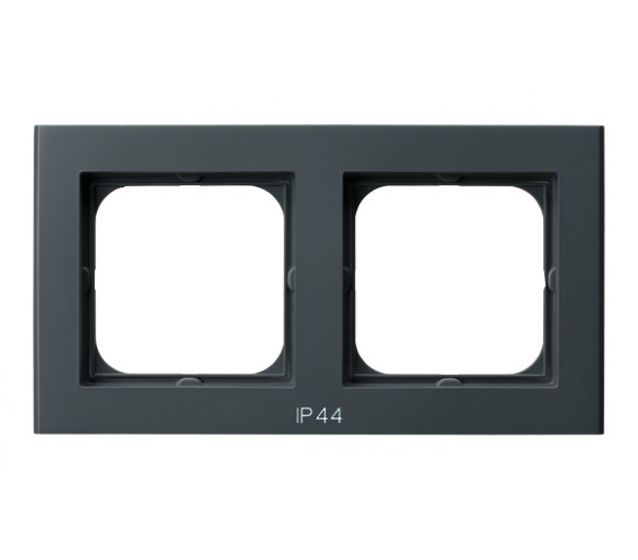Ramka podwójna do łączników IP-44 Szary grafit Ospel Sonata