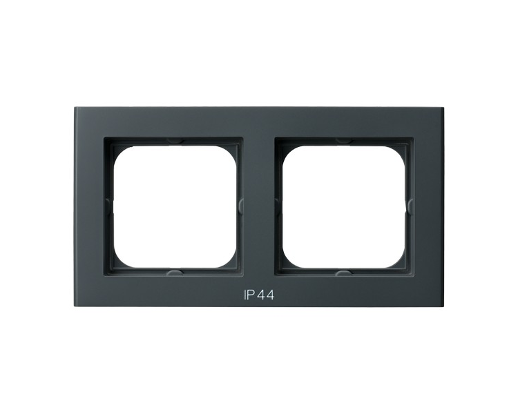 Ramka podwójna do łączników IP-44 Szary grafit Ospel Sonata