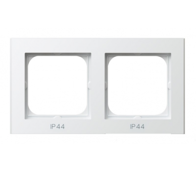 Ramka podwójna do łączników IP-44 Biały mat Ospel Sonata